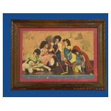 Dionne Quintuplets Framed Vintage Print