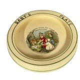 K4 - Antique Roseville Little Bo Peep Juvenile Plate