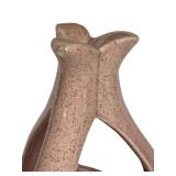 O2 - Vintage Red Wing Pottery Teardrop Ceramic Vase - Pink Speckled Glaze, Open-Side Design