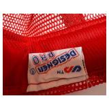 O1 - Bud Dry Pink Cap & Miller High Life Red Cap (Lot of 2)