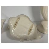 G5 - Red Wing 1938 Vases & Hull Swan Figurines, Vintage Ceramic Set