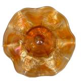 C4 - Fenton Blackberry Bramble  & Dugan Wreath of Roses - Antique Glass Compotes