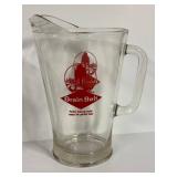 O1 - Schmidt Beer Pitcher & Green Belt Beer Pitcher - Vintage Glass Pitchers