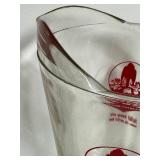 O1 - Schmidt Beer Pitcher & Green Belt Beer Pitcher - Vintage Glass Pitchers