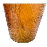 C2 - Vintage Imperial Glass Tree Bark Pattern Vases - Pair