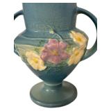 L1 - Antique 1926 Roseville Cosmos Blue Vase