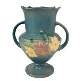 L1 - Antique 1926 Roseville Cosmos Blue Vase