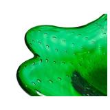 B4 - Vintage Controlled Art Glass Bowl - Green, Decorative Collectible