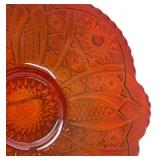 A1 - Vintage Indiana Uranium Glass Heirloom Cake Plate