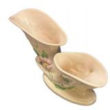 A1 - Vintage Hull Art Magnolia Cornucopia Vase