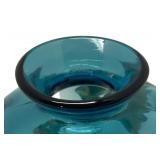 M2 - Vintage Fenton Art Glass Vase from the Tranquil Sea Pattern, Hand Painted