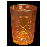 C3 - Vintage Imperial Glass Windmill Medallion Marigold Carnival Glass Water Pitcher and Tumbler Set