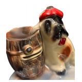 C3 - McCoy Vintage Dog Bank with Barrel - Coin Bank