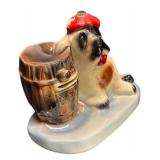 C3 - McCoy Vintage Dog Bank with Barrel - Coin Bank