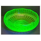 A2 - Vintage Cambridge Weatherford Uranium Glass Bowl