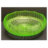 A2 - Vintage Cambridge Weatherford Uranium Glass Bowl