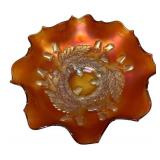 M3 - Fenton Marigold Carnival Glass Acorn Bowl