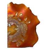 M3 - Fenton Marigold Carnival Glass Acorn Bowl