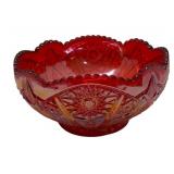 A2 - Indiana Glass Heritage Red Sunset Bowl