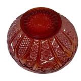 A2 - Indiana Glass Heritage Red Sunset Bowl