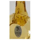 F1 - Fenton Autumn Gold Hand-Painted Glass Basket