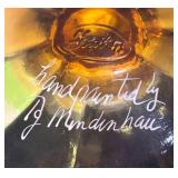 F1 - Fenton Autumn Gold Hand-Painted Glass Basket