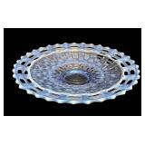 F3 - Fenton Basket Weave Under Plate - Blue Opalescent