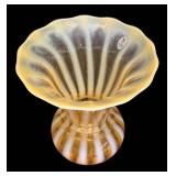 F3 - Fenton Autumn Gold Striped Vase