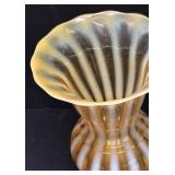 F3 - Fenton Autumn Gold Striped Vase
