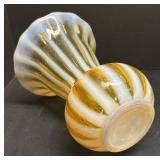 F3 - Fenton Autumn Gold Striped Vase