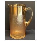 E1 - Imperial Glass Carnival Tree Bark Pitcher & Glass