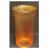 E1 - Imperial Glass Carnival Tree Bark Pitcher & Glass