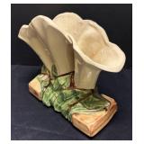 E1 - Vintage McCoy Triple Lily Vase