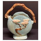 E2 - Roseville Ming Tree Basket Vase