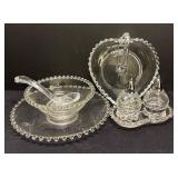 A2 - Imperial Candlewick 3-Piece Mayo Set with Salt & Pepper Shakers & Heart Dish