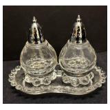 A2 - Imperial Candlewick 3-Piece Mayo Set with Salt & Pepper Shakers & Heart Dish