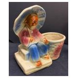 B2 - Three Shawnee Parasol Man Planters