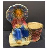 B2 - Three Shawnee Parasol Man Planters