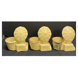 B2 - Three Shawnee Parasol Man Planters