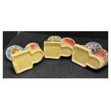 B2 - Three Shawnee Parasol Man Planters