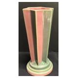 I1 - Two Vintage Roseville Futura Pleated Shooting Star Vases