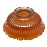 C3 - Fenton Stippled Rays Carnival Glass Bowl