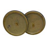 I1 - Two Roseville Pinecone Candle Holders