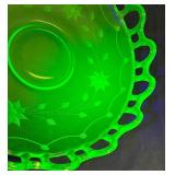 M3 - Lancaster Glass Company Uranium Glass Open-Work Platter