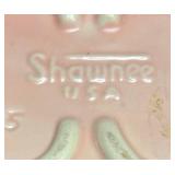 A3 - Vintage Shawnee Peach Splatter Ruffled Bowl