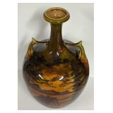 N1 - Vintage Landscape Vase - Brown Glaze with Scenic Transfer