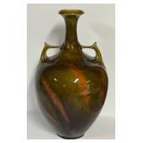 N1 - Vintage Landscape Vase - Brown Glaze with Scenic Transfer
