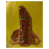 G6 - Red Wing Vintage Yellow Swirl Vase
