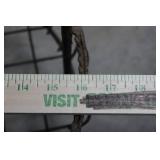 Plant Stand - Vintage Wrought Iron 2-Tier with Circular Wire Baskets 34'tall