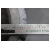 Concrete Bird Bath on Pedestal - Ornate Rim, ~30 in Tall, 23 in Bowl